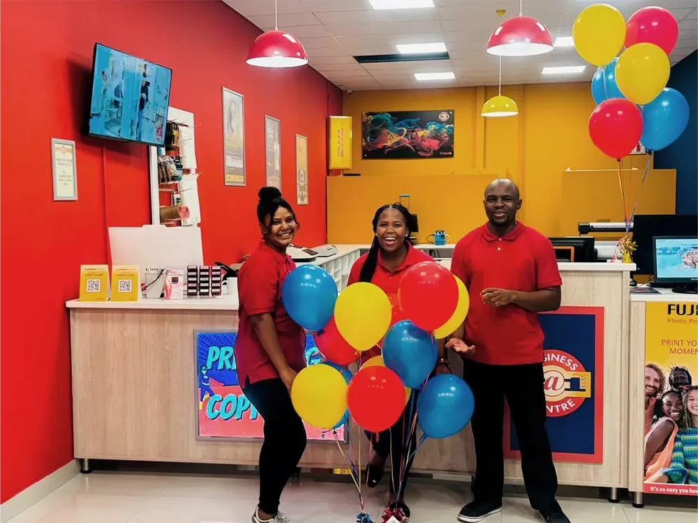 Happy 3@1 Business Centre franchisee at their store